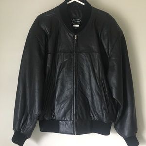 Men’s small real leather bomber jacket.